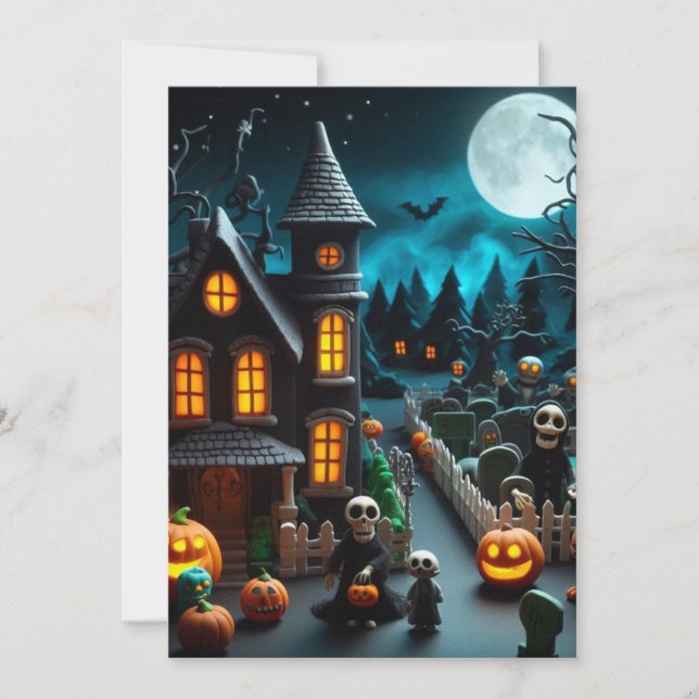 Halloween Cute- och Creepy-inbjudningar Inbjudningar (Framsida)