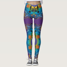 Halloween Cute och Spooky Leggings