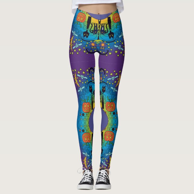 Halloween Cute och Spooky Leggings (Framsida)