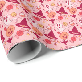Halloween Cute Pastel Rosa Birthday Girl Presentpapper