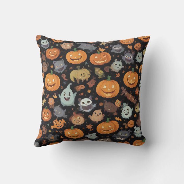 Halloween Cute Pillow Cushion Kudde (Baksida)