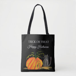 Halloween Cute Pumpkin Black cat Modern Tygkasse