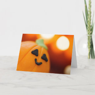 Halloween Cute Pumpkin Cupcoa Sweet Treat Kort