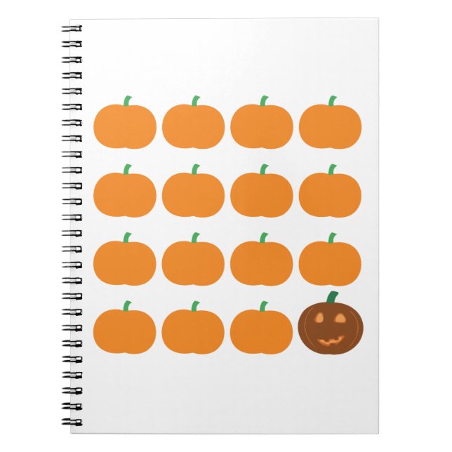 Halloween Cute Pumpkin Patch Anteckningsbok Med Spiral (Framsidan)