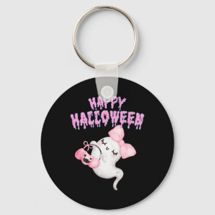 Halloween Cute Rosa Ghost Fall Apparel Girls Nyckelring