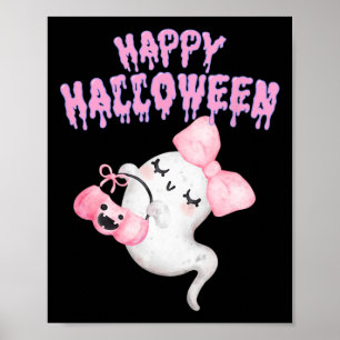Halloween Cute Rosa Ghost Fall Apparel Girls Poster
