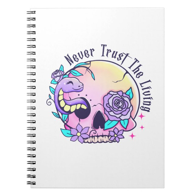 Halloween Cute Skull Anteckningsbok (Framsidan)