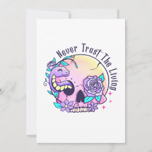 Halloween Cute Skull Inbjudningar