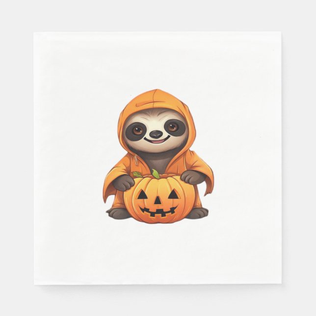 Halloween Cute Sloth Classic T-Shirt Pappersservett (Framsidan)
