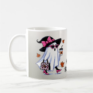 Halloween Cute Snyggt Witch Ghost Sunglasses Kaffemugg