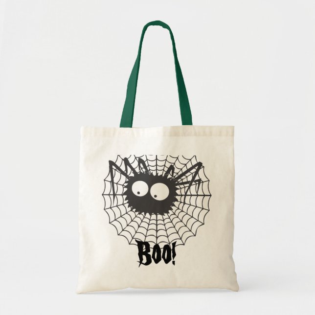 Halloween Cute Spider Bag Tygkasse (Framsidan)