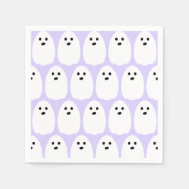 Halloween Cute Spöken Lila Lilac Party Pappersservett