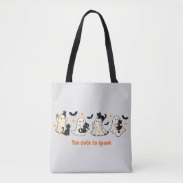 Halloween Cute Spooky Ghost Cat - Fall Gift Tygkasse