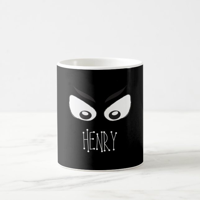 Halloween Cute Spooky Ghost Ögon Whimsical Kaffemugg (Center)
