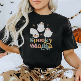 Halloween Cute Spooky Mamma Retro Font T Shirt