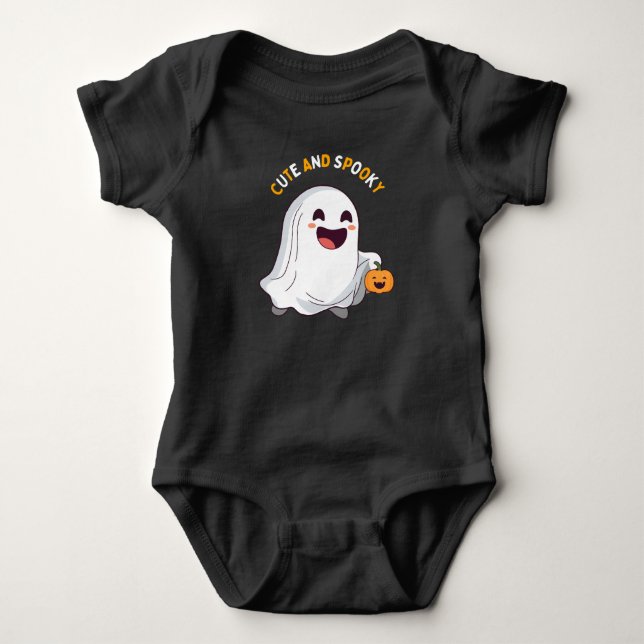 Halloween Cute & Spooky T Shirt (Framsida)