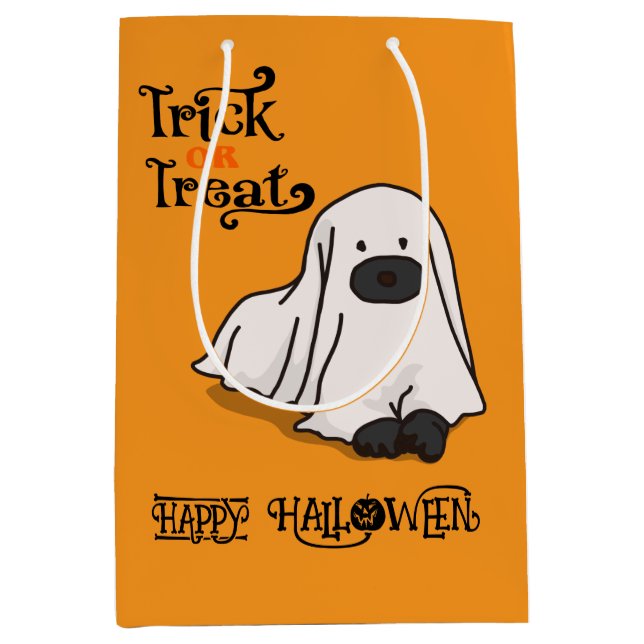 Halloween Cute Spooky Whimsical Ghost-Orange (Framsidan)