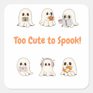 Halloween cute stickers fyrkantigt klistermärke