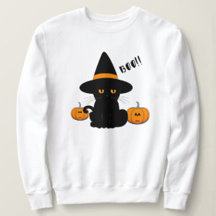 Halloween Cute Tecknad Friends, Black Baby Cat T Shirt