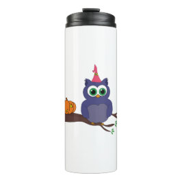 Halloween Cute Uggla och en Pumpkin