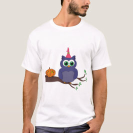 Halloween Cute Uggla och en Pumpkin T Shirt