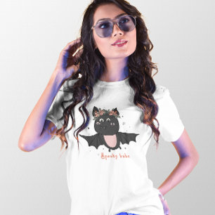 HALLOWEEN CUTE VAMPIRE FLADDERMUS SPOOKY BABE T SHIRT