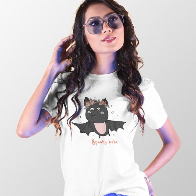 HALLOWEEN CUTE VAMPIRE FLADDERMUS SPOOKY BABE T SHIRT (Skapare uppladdad)