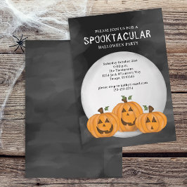 Halloween Cute Whimsical Pumpkin Jack O' Lanternor Inbjudningar