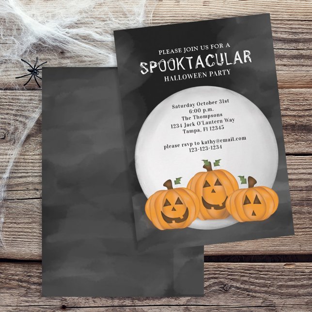 Halloween Cute Whimsical Pumpkin Jack O' Lanternor Inbjudningar (Skapare uppladdad)