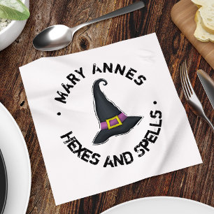 Halloween Cute Whimsical Witch Typography Pappersservett
