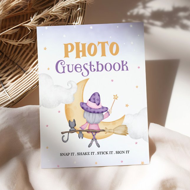 Halloween Cute Witch Birthday Guest Bok-tecken Poster (Skapare uppladdad)