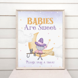 Halloween Cute Witch Birthday Spädbarn är sötad Poster