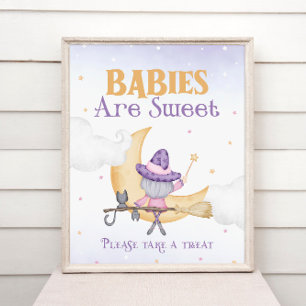 Halloween Cute Witch Birthday Spädbarn är sötad Poster