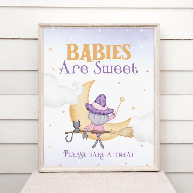 Halloween Cute Witch Birthday Spädbarn är sötad Poster (Skapare uppladdad)