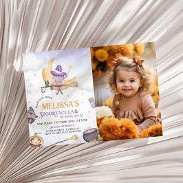 Halloween Cute Witch Birthday Spooktacular Party Inbjudningar