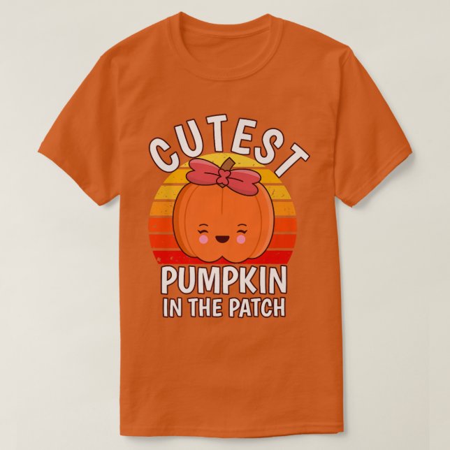 Halloween Cutest Pumpkin i Patch T Shirt (Design framsida)