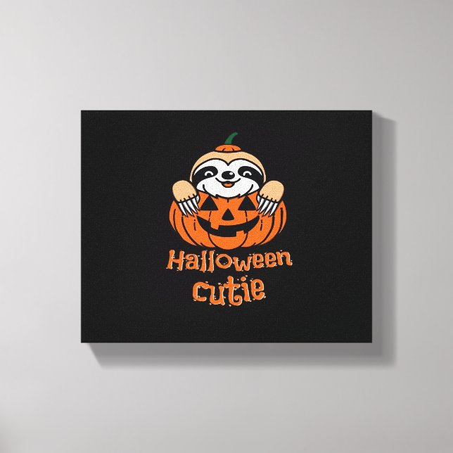 Halloween cutie sloth Essential T-Shirt Canvastryck (Framsida)