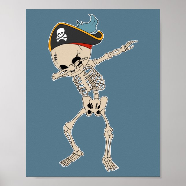 Halloween Dab Skeleton Pirat Dance Poster (Framsidan)