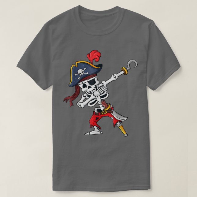 Halloween Dabbing Pirate Skeleton Funny Dab Boys G T Shirt (Design framsida)