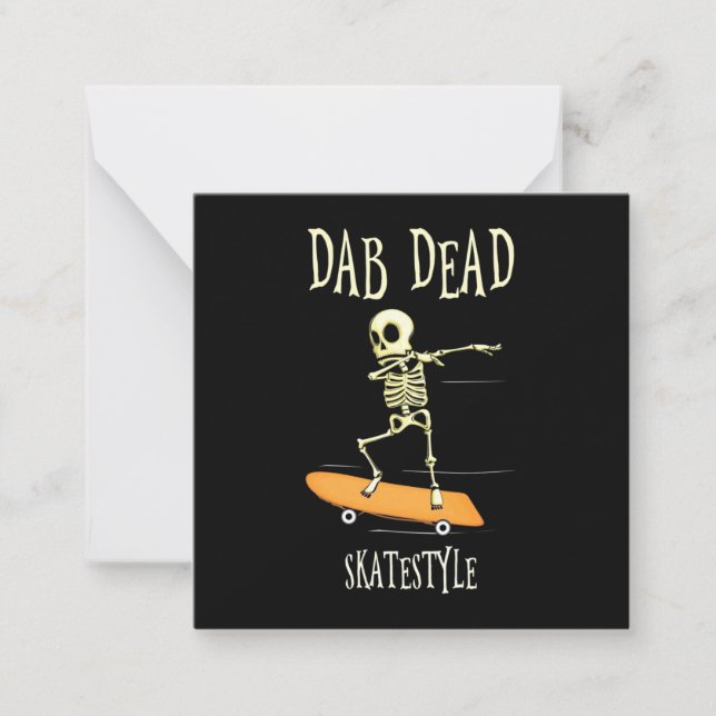 Halloween Dabbing Skate-stil Anteckningskort (Framsida)