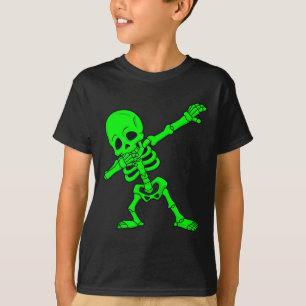Halloween Dabbing Skeleton Boys Girls Kids Dab 1 T Shirt