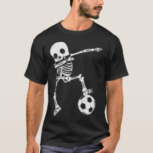 Halloween Dabbing Skeleton Soccer Dab Boys T Shirt