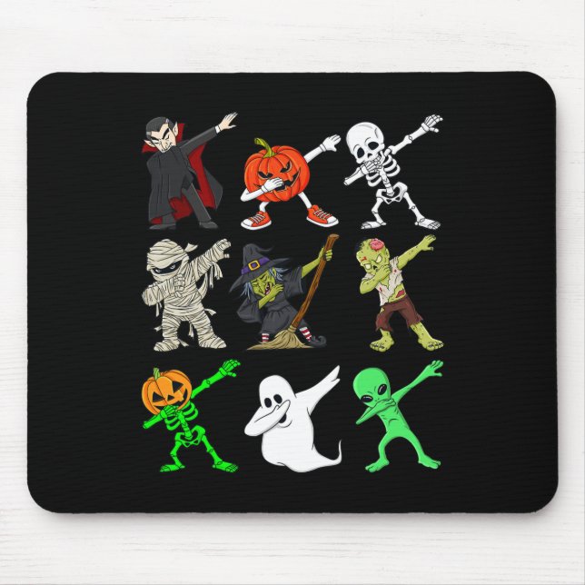 Halloween Dabbing Vampyre Witch och Monsters Boys Musmatta (Framsidan)