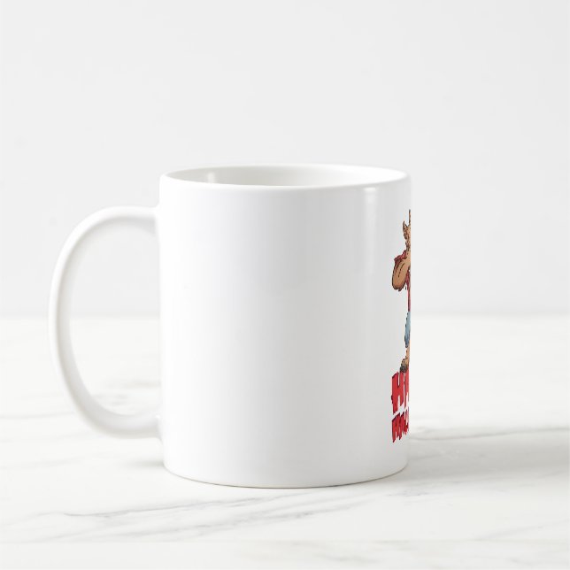 Halloween Dabbing Wervarg Halloween Costume Kaffemugg (Vänster)