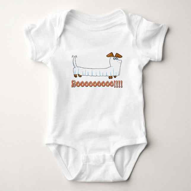 Halloween Dachshund Boo T Shirt (Framsida)