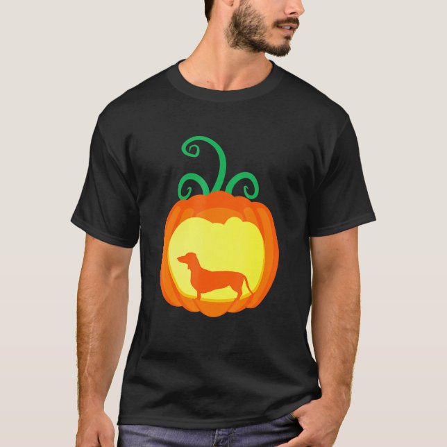 Halloween Dachshund Hund Dachshund Halloween Lante T Shirt (Framsida)