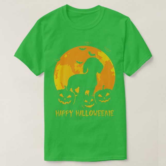 Halloween Dachshund Jack o lantern Hund Pumpkin Ro T Shirt (Design framsida)