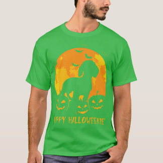 Halloween Dachshund Jack o lantern Hund Pumpkin Ro T Shirt