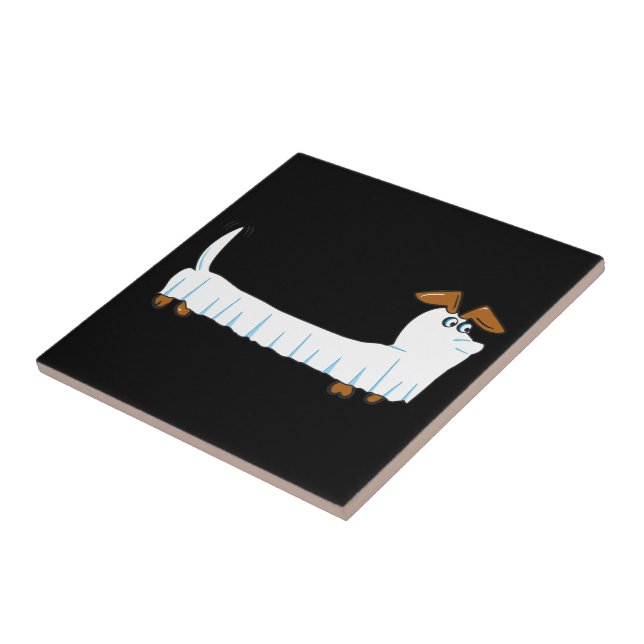 Halloween Dachshund Kakelplatta (Sidan)