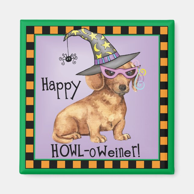 Halloween Dachshund Magnet (Framsidan)